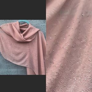 Jessica McClintock Wrap Beige Silver Embellishment